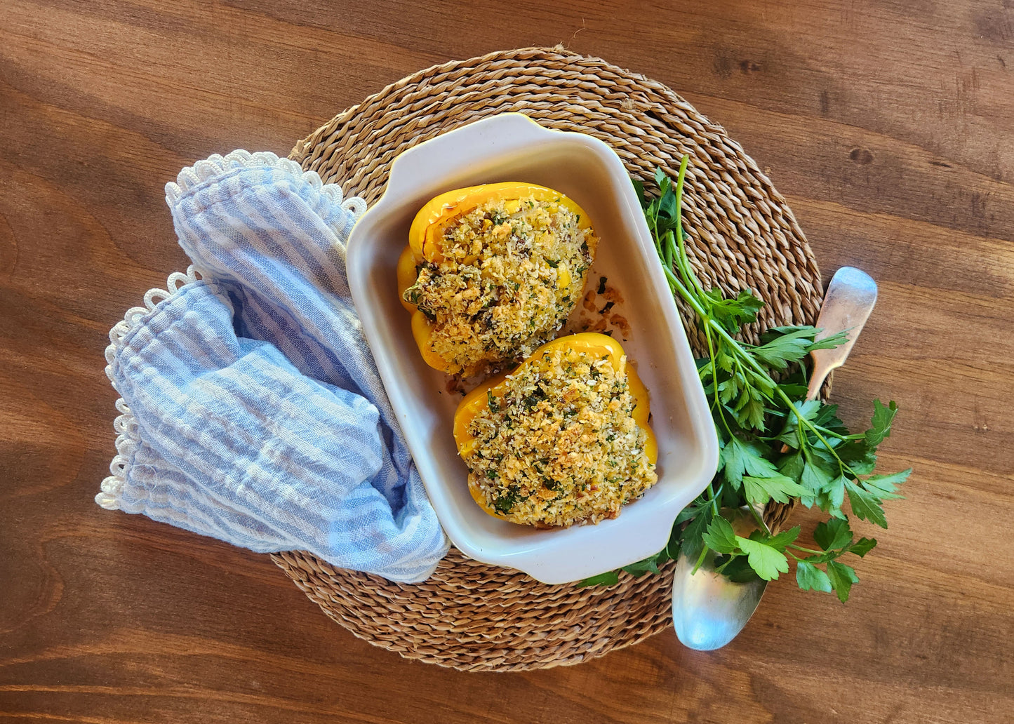 Spicy Stuffed Baked Pepper