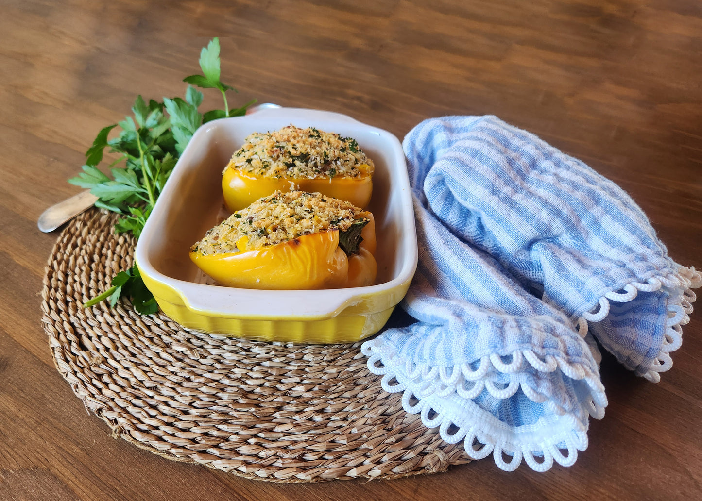 Spicy Stuffed Baked Pepper